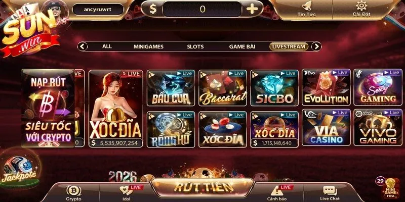 Live Casino được xây dựng theo tiêu chuẩn quốc tế, nhiều góc quay sắc nét